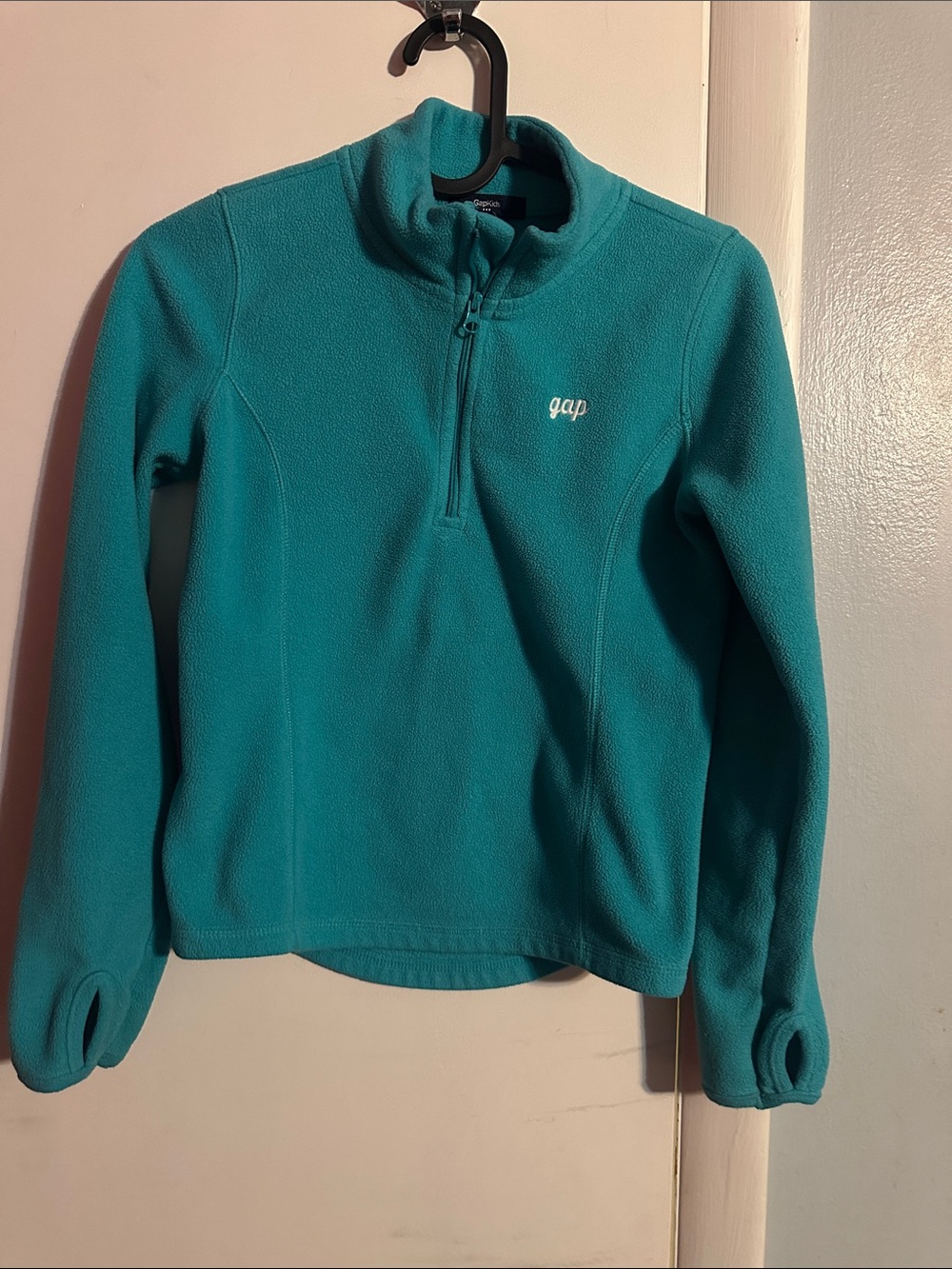 GAP Girls Teal Quarter-Zip Fleece Pullover